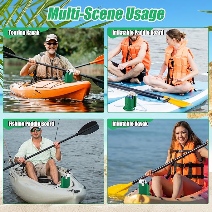 2 Pcs Paddleboard Cup Holder 2-in-1 Paddle Board and Kayak Drink and Phone Holder Paddle Board Accessories for Surfboards, Canoes, Sups, Kayaks, Boats (Green)