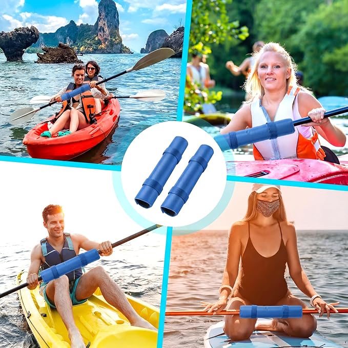 Hiboom 2 Pcs Paddle Float Kayak Paddle Accessory Adjustable Oxford Cloth Paddleboard Stand Up Accessory High Density Foam with Hook and Loop Closure Flotation Kayaks Canoe Paddles