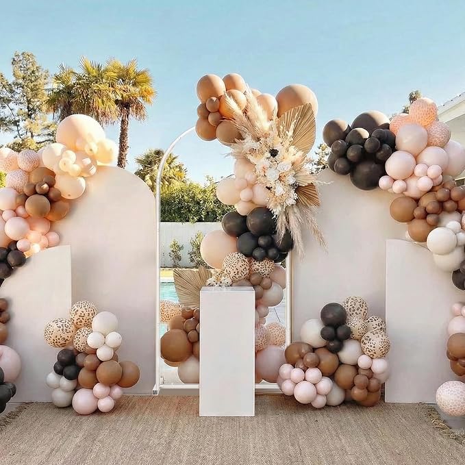 7.2FT Metal Wedding Arch Backdrop Stand,Stable Wedding Arch Frame for Wedding Ceremony Birthday Party Baby Shower Graduation Anniversary Floral Decoration,White