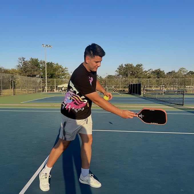 Pickleball Paddle,Pickleball Paddles-3K Raw Carbon Fiber Pickle Ball Paddle Surface with Great Grit & Spin,T700 Pickleball Racket with Excellent Power,Control and Balance,USAPA Approved