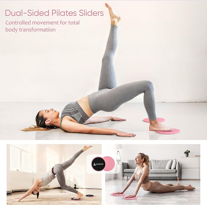 NANATI Pilates Kit, Home Pilates Workout Kit for Women, Pilates Equipment with 14.5" Pilates Ring and Ball, Resistance Bands, Ankle Weights, Sliders & Grip Socks for Home Workouts