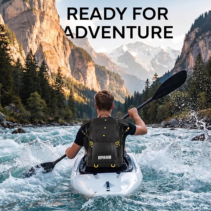 30L Dry Bag Backpack | For Men Women, Breathable back. 500D PVC with roll-top waterproof design.Kayaking, Boating, Hiking, Camping, Fishing, Travel