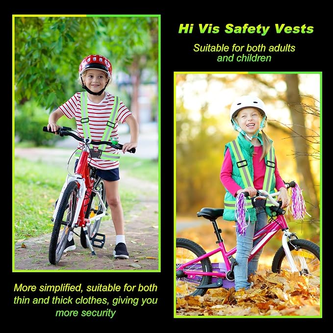 Hercicy 30 Pcs Green Reflective Vest High Visibility Safety Vest Adjustable Straps for Job Site Crew Construction Traffic Control Warehouse Use (Green)