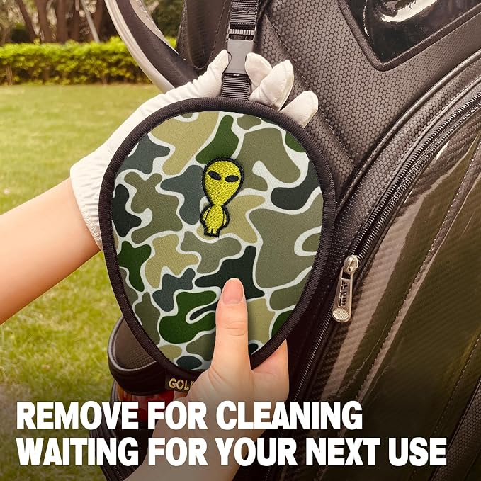 Telescopic Golf Ball Retriever for Water and Golf Club Cleaner & Ball Cleaning Bag