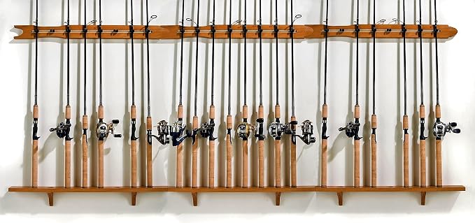 Old Cedar Outfitters Modular Wall Rack for Fishing Rod Storage, Holds up to 8 Fishing Rods