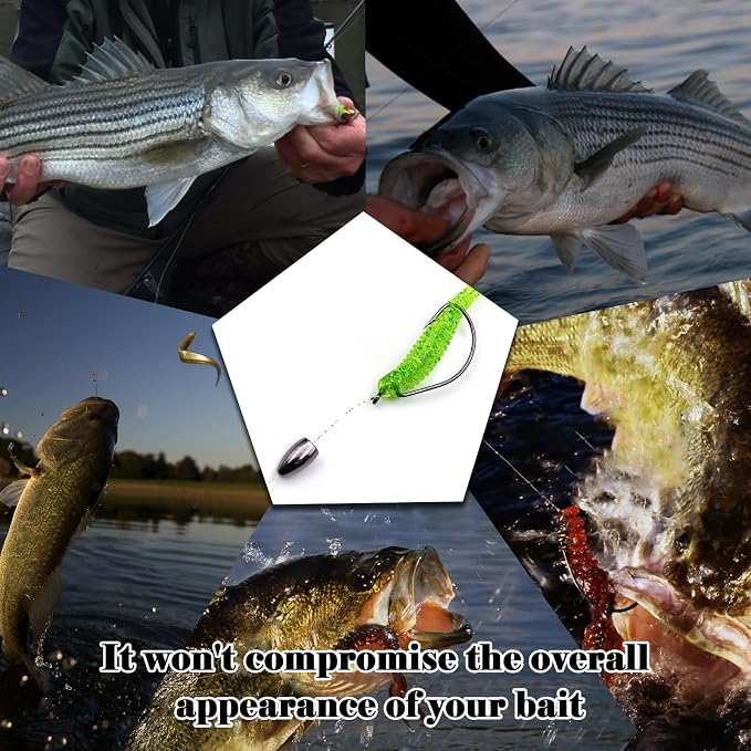 FishTrip Tungsten Bullet Weights Sinkers,10pcs Fishing Weight for Bass Texas Carolina Rigs Saltwater 1/16oz to 1/2oz