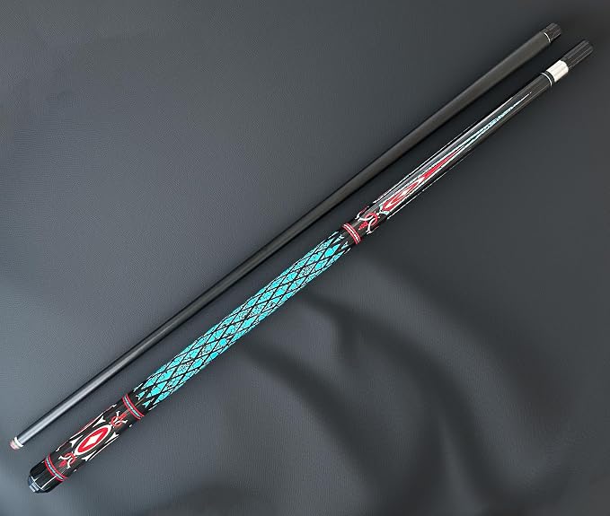 Tai ba cues Fibergalss Shaft Pool Stick with case, 13mm Multilayer Leather Tip, 58", Hardwood Canadian Maple Professional Billiard Pool Cue Stick, Quick-Release Joint, 18, 19, 20, 21 Oz (Selectable)