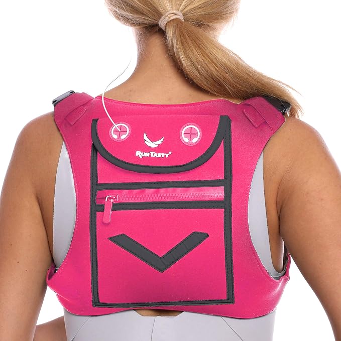 Running Mini Backpack Vest for Men & Women - Hi-viz gear, Holds Valuables, any Phone - Ideal for Fitness, Walking, Cycling!