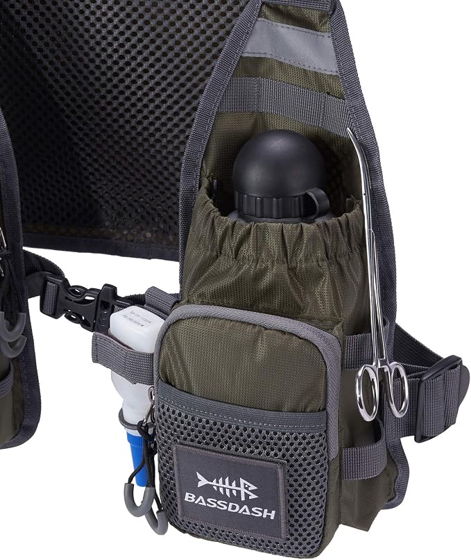 BASSDASH FV08 Ultra Lightweight Fly Fishing Vest for Men and Women Portable Chest Pack