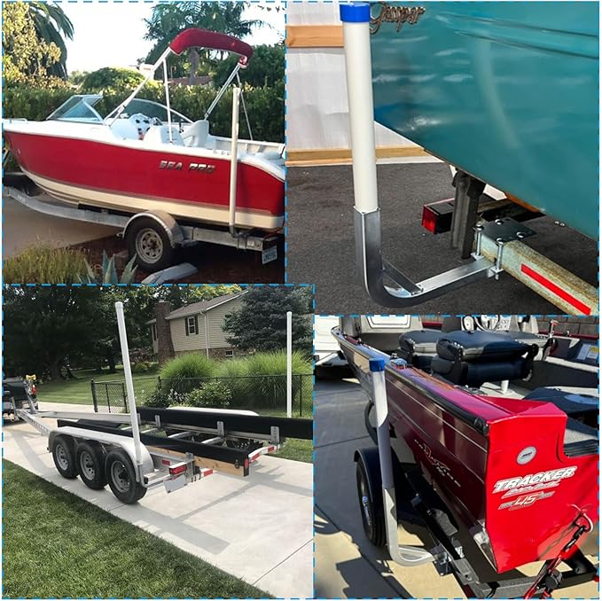 Boat Trailer Guide 31"-48" Adjustable Design, Boat Trailer Guides Poles Kits,Heavy Duty 2PCS Steel Trailer Guide Poles, for Your Ski Boat,Fishing Boat or Sailboat Trailer,More Rust-Prevention