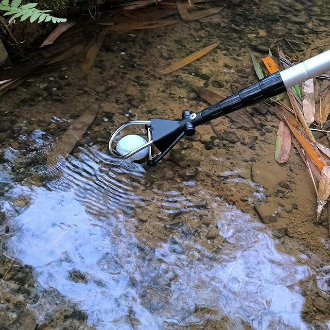 HOW TRUE Golf Ball Retriever, 12ft 15ft 18ft Aluminum Alloy Golf Ball Retriever Telescopic for Water Golf Ball Picker Grabber Golf Accessories Golf Gift