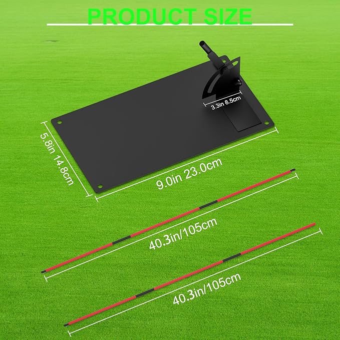 Golf Alignment Sticks - Golf Sticks Alignment Holder Plate, Golf Alignment Rods Aid for Aiming, Putting, Full Swing Trainer, Posture Corrector Golf Training aid