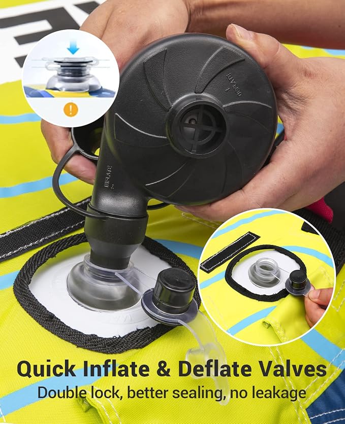 Towable Tubes for Boating 2-3 Person, Heavy Duty Boat Tubes and Towables, Inflatable Water Tubes for Boats to Pull with Fins, Drainage, Quick Connector, Large Capacity