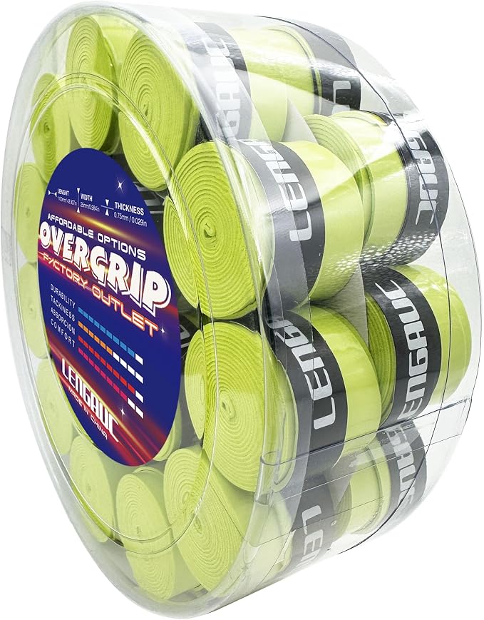 Tacky Overgrips,Tennis/Badminton/Pickleball/Paddle 30/60 Pack, Tacky Anti-Slip and Absorbent Grip, Colorful,Comfort Grip Tape,Absorb Sweatbands Anti Slip