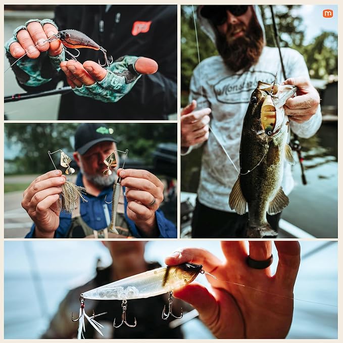 MONSTERBASS Fishing Mystery Box, Freshwater Bass Fishing Kit with 7+ Lures | Biggest Tackle Mystery Box with Premium Gear for Catching Smallmouth and Largemouth Bass on Every Fishing Trip