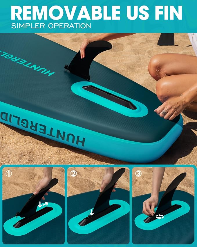 CETANA Extra Wide Inflatable Paddle Board 11'6 x 35" x 6", 450LB High Weight Capacity Wide Stable Stand Up Paddle Board for Beginners, 2–3 Person Large Paddleboard with 3 Fins, Dual Bungee, 15 D Rings
