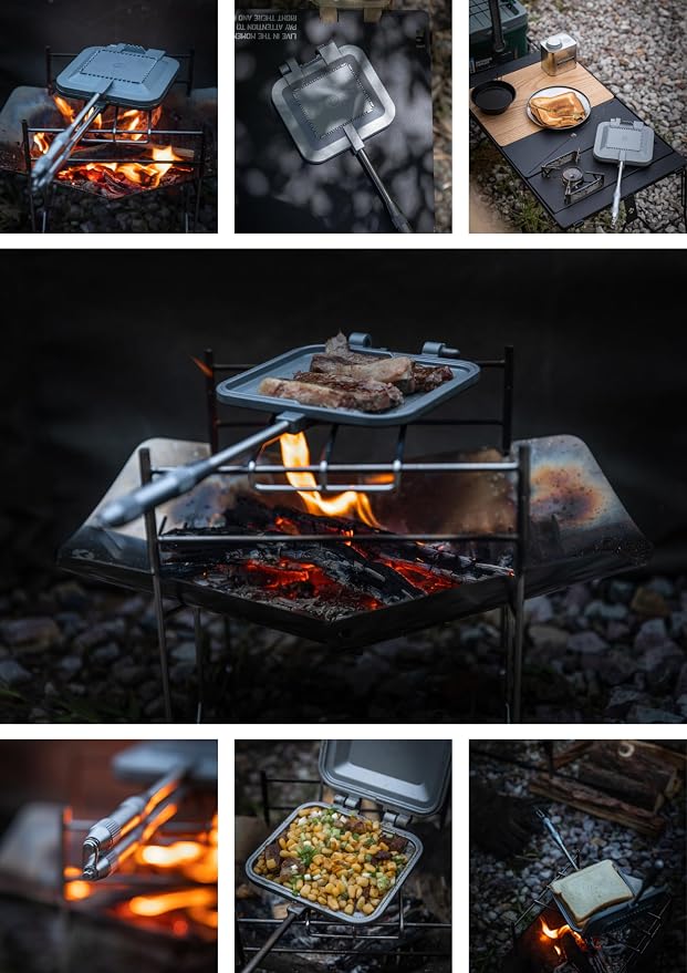 camping moon Sandwich Maker Hot Sand Single Burner Gas Fire Open Fire Compact Aluminum TT-1315