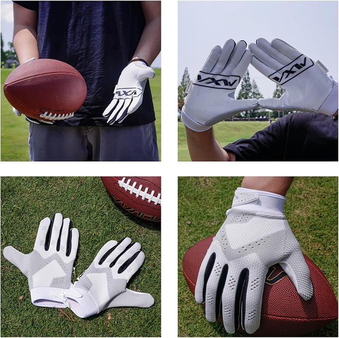 VXW Gripboost Football Gloves for Youth Adult, Super Sticky Grip Palm Pad for Receiver, Lineman, Rider