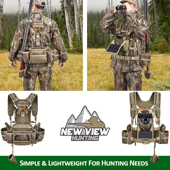 NEW VIEW Hunting Fanny Waist Pack for Men, Camo Waist Pack for Hunter, Fanny Hunting Backpack with Rifle & Bow Holder