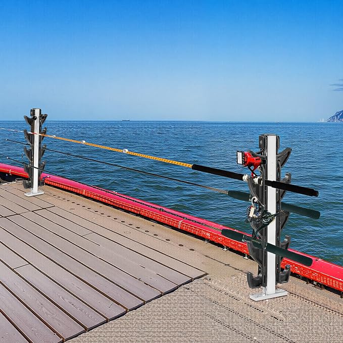 Fishing Rod Holder for Boat, Crappie Rod Holder for Transportation & Storage,Heavy Duty Angler Accessory for Fishing Boat & Pontoon boat (8 Rod)