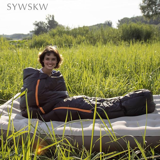 Down Sleeping Bag with Pillow for Backpacking,15℉ 5℉ 0℉ Wide Down Sleeping Bag (86.6 in x 33.5 in) for Adults,Youth Camping and Hiking Outdoor with 680FP Duck Down