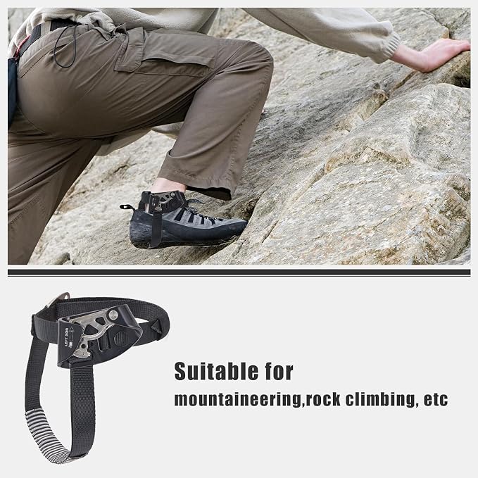 SOB Quick Step Foot Ascender,Outdoor Rock Climbing Tree Arborist, Mountaineering Equipment Climbing Rappelling Device for 8-13mm Rope