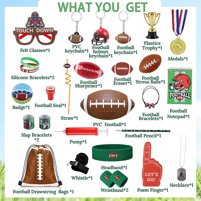 Football Advent Calendar,Christmas Stocking Stuffers White Elephant Gifts,Christmas Countdown Rugby Advent Calendar Football Party Favor Set for Lover Man Xmas Gifts