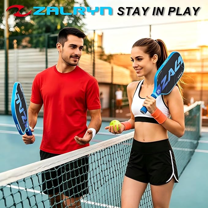 Pickleball Paddle, USAPA Approved, T700 Carbon Fiber Surface, Polymer Honeycomb Core, 16mm Lightweight Racket for High Power, Quick Attack & Shock Absorption, Ideal for All Ages