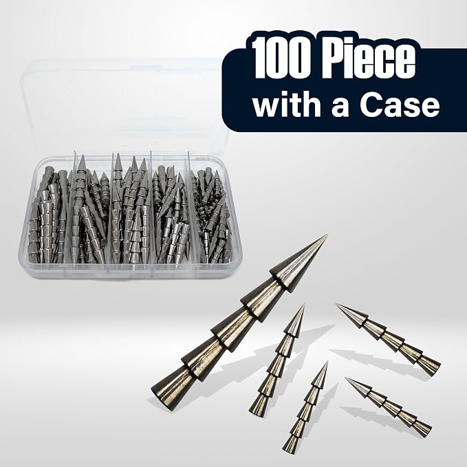 Reaction Tackle Tungsten Nail Weights for Bass Fishing - Insert Sinkers for Soft Plastic Lures, Neko Rig and Wacky Rig