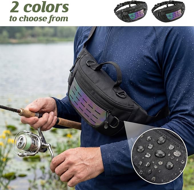 Fishing Tackle Bag & Tools Kit Fishing Accessories,Waterproof Fishing Waist Pack with Fishing Pliers,Fish Hook Remover,Lures,Gear Storage for Men Women Fishing Gifts