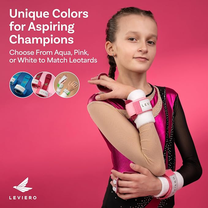 Gymnastics Grips Set Narrow Nippers, Grips for Gymnastics Girls, Dowel Grips with Soft Leather, Hook and Loop Wrist Straps, and Adjustable Finger Holes, for All Ages