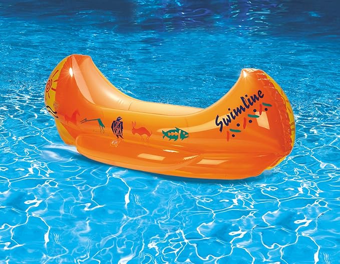 Swimline Rainbow Island Pool Inflatable Ride-On, White, 68"/64"/16"