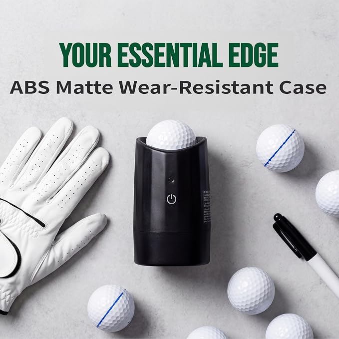 Golf Ball Spinner Balancer with Auto Gravity Drawing - Scientific Design for Precise Putting, Enhanced Drive Accuracy & Easy Alignment Marking Tool