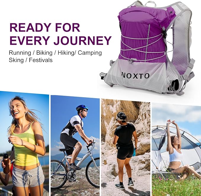 IX INOXTO Running Vest Hydration Backpack, Lightweight Running Backpack Hydration Pack with 1.6L Water Bladder Daypack for Trail Running Hiking Cycling Race Marathon for Women Men