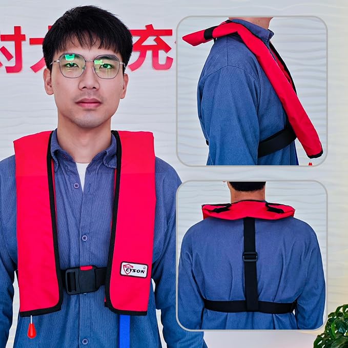 Automatic Inflatable Life Jacket|Life Vest for Adults|PFD Low Profile|Supports up to 330 lbs