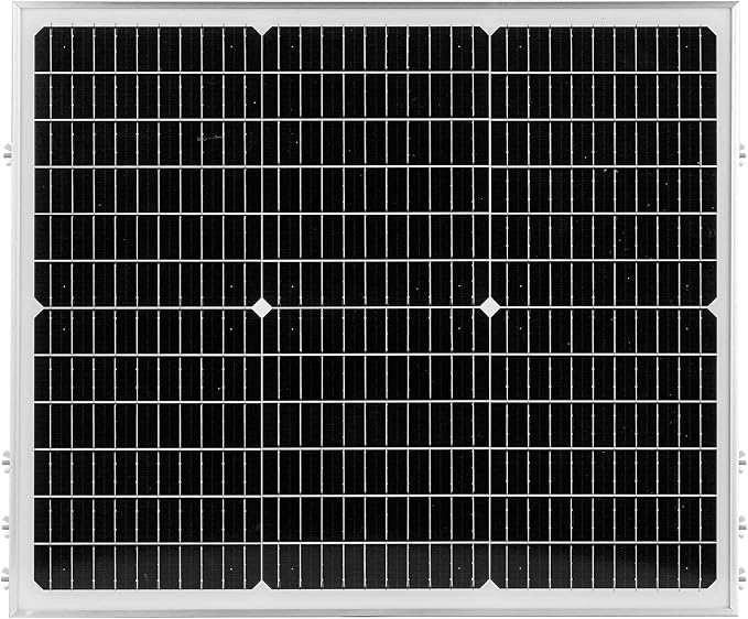 VEVOR 50W 12V Solar Battery Trickle Charger Maintainer, Mono Solar Panel Battery Charger with Upgraded MPPT Controller & Adjustable Mount Bracket, IP65 Waterproof for Car Boat RV Trailer House Roof