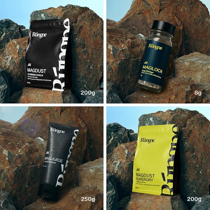 RUNGNE Premium Climbing Chalk - High Performance Chalk for Rock Climbing, Bouldering, Weightlifting & More - Unmatched Grip and Skin Friendly