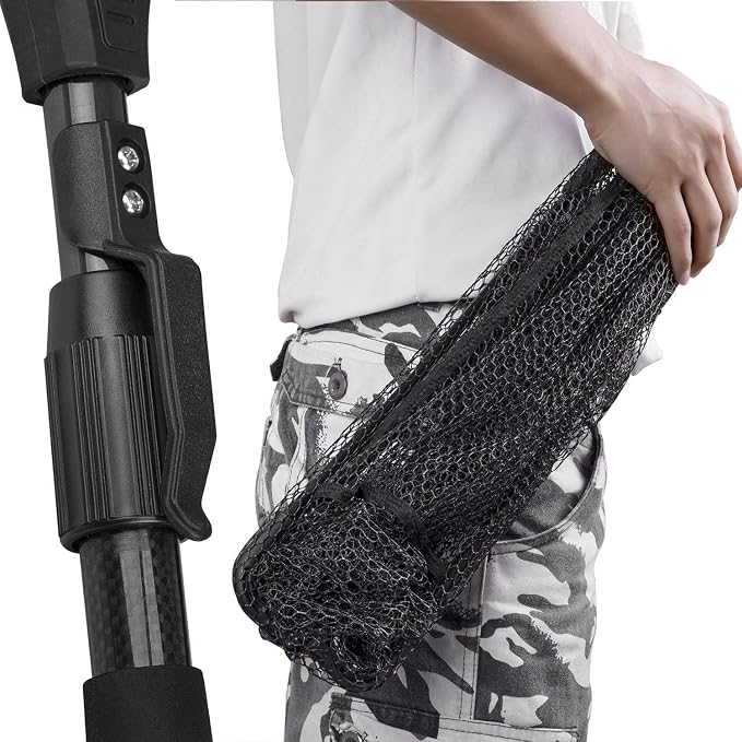 PLUSINNO Fishing Rod and Reel Combos, Fishing Net Fish Landing Net, Foldable Collapsible Telescopic Pole Handle