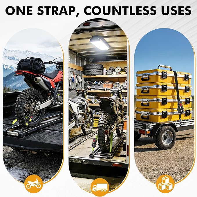 LEVELEVE Retractable Ratchet Tie Down Straps (2" x 6FT, 2-Pack, Black) - Heavy Duty 4000LBS Break Strength Quick-Lock, Weather Resistant for Moving, Cargo, Trucks & Boats