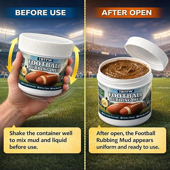 TBTFW 16 Oz Football Rubbing Mud Kit, Including Brush, Cloth, Gloves-Enhance Grip and Deepen Leather Color, Make The New Ball Shine Brightly, Suitable for Various Competitions