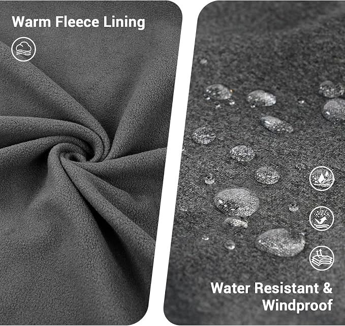 Palmyth Men's Fishing Hoodie Fleece Lined with Neck Gaiter for Cold Weather | Fleece Lining, Wind- and Water-Resistant Shell, Breathable Neck Gaiter, Underarm Vents, Thumb Holes, Adjustable Hood and Hem