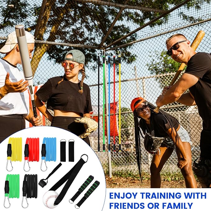 Davllin Baseball Resistance Trainer,Training Aid for Baseball Softball Pitchers,Interchangeable Grips to Build Arm Strength,Arm Bands for Baseball Players,Baseball Throwing Trainer,Great to Warm-Up