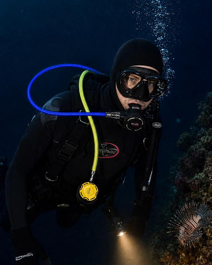 SK10 Scuba Regulator Octopus - Second Stage Dive Regulator - Diving Regulator with 36" Yellow Hose