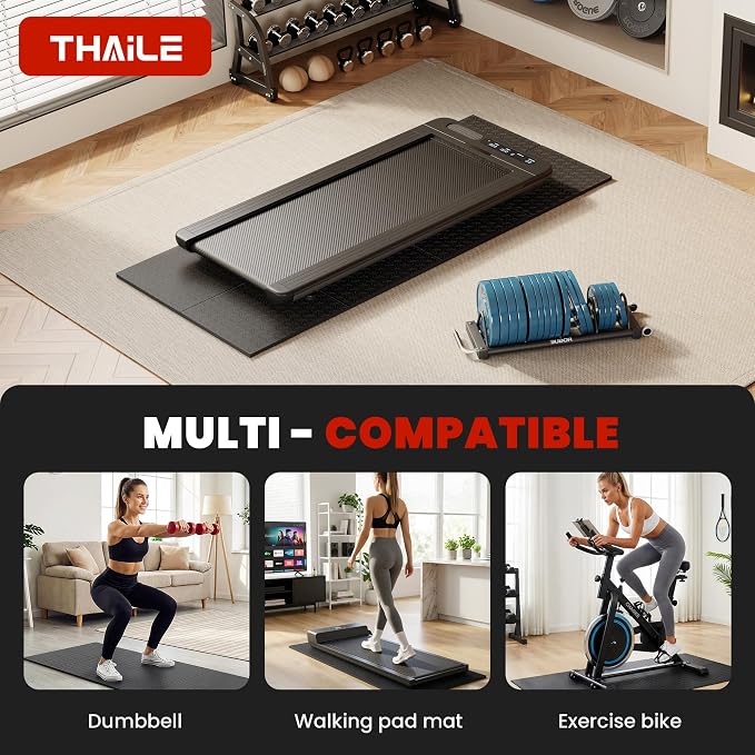 Non-Slip Walking Pad Treadmill Mat for Carpet Floors,55x24 Hardwood Floor Protection, Mats for Under Walking pad/Treadmill/Bike/Exercise Equipment on Carpets, Noise Shock Absorption, Stationary