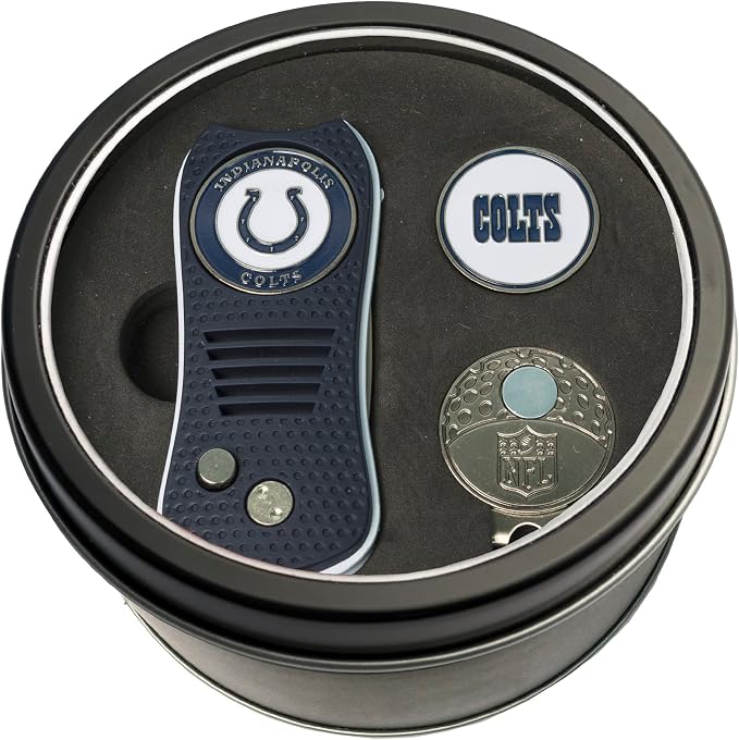 Team Golf NFL Adult-Unisex Tin Gift Set with Switchfix Divot Tool, Cap Clip, and Ball Marker