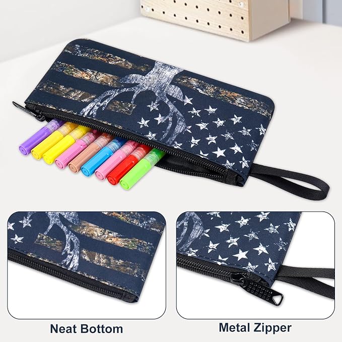 Camo Deer Backpack Set for Boys, Kids Camo School Backpack with Lunch Box Pencil Bag, with for Students