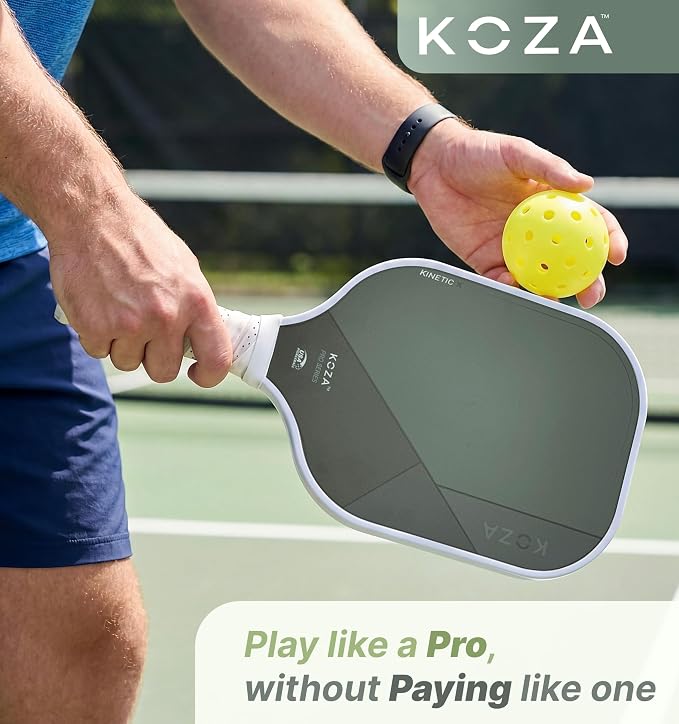 KOZA Pickleball Paddle Set with 2 Paddles, 4 Balls, Carry Bag, 14mm Frame