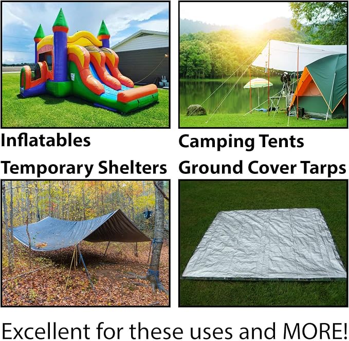 Steel Tent Stakes Heavy Duty Ground Stake, Metal Stakes to Anchor Commercial Inflatables, Outdoor Camping Canopy, Fence, Garden Tent Accessories, 5/8" Diameter x 24" Length, 25 Pack