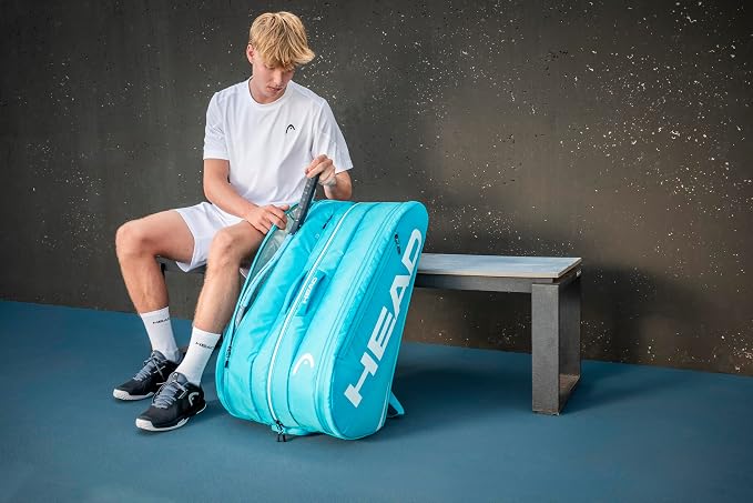 HEAD Tour Racquet Bag XL (12R) Tennis Bag - Holds Up to 12 Racquets, CCT+ Climate Control Technology, 3 Main Compartments, Shoe Pocket & Backpack Carry System