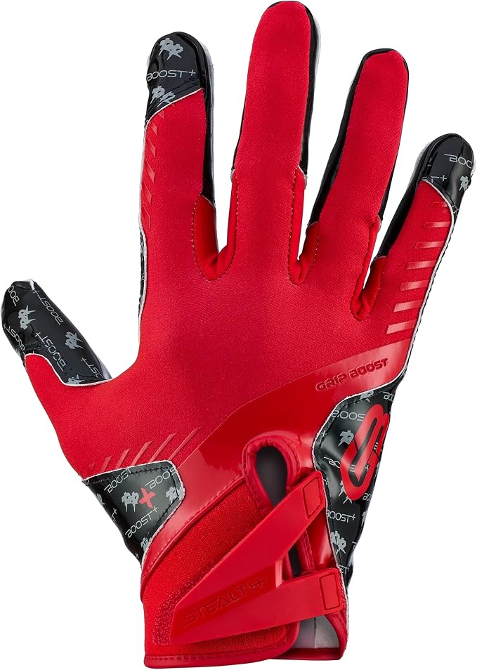 Grip Boost Football Gloves - Peace Stealth 6.0 Boost Plus Sticky Technology - Adult and Youth Football Gloves for Wide Receiver - Men's and Boys Sizes